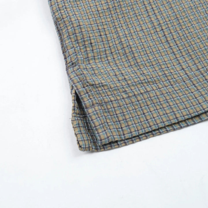Freenote Cloth Cayucos Seersucker - Olive Plaid