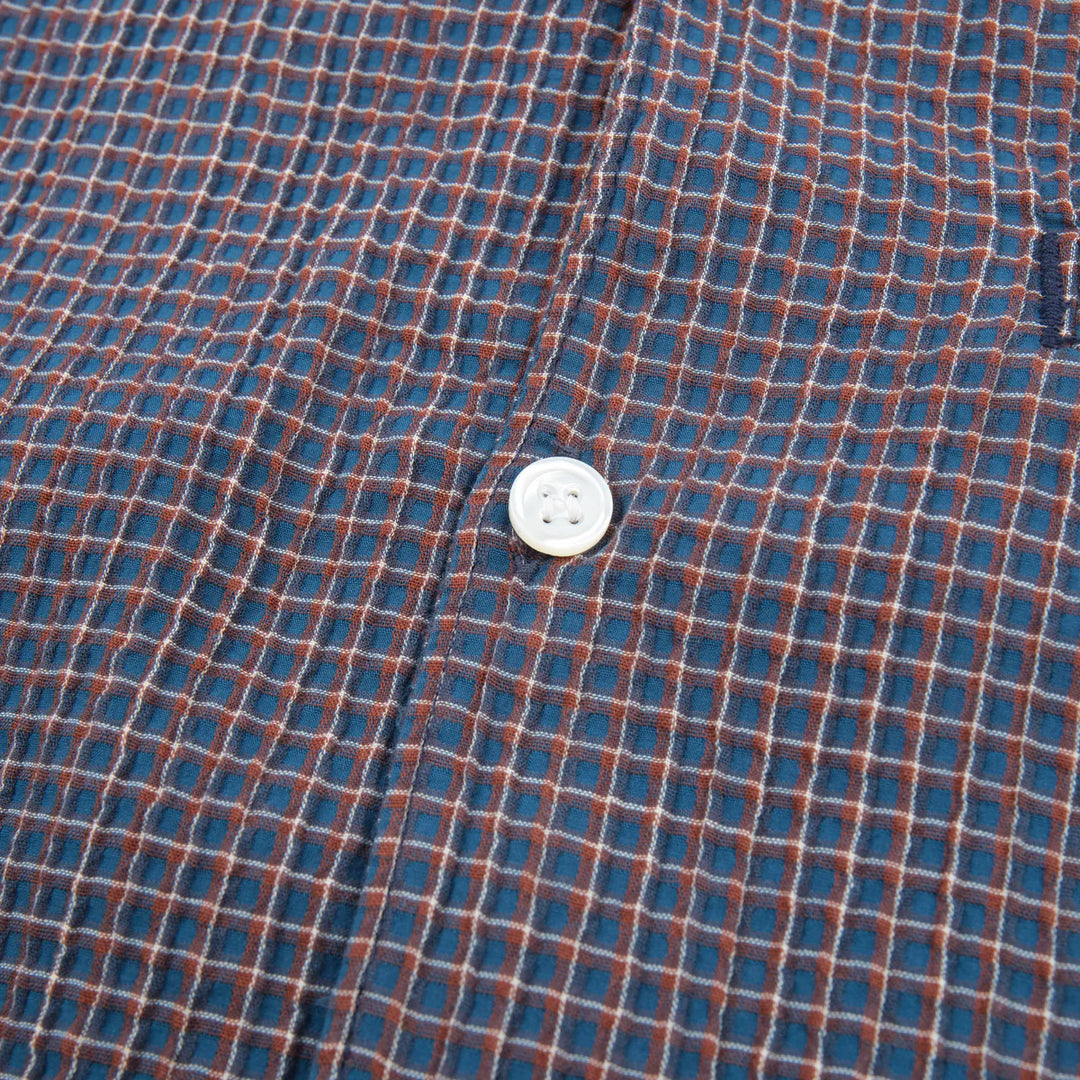 Freenote Cloth Cayucos Seersucker - Blue Plaid