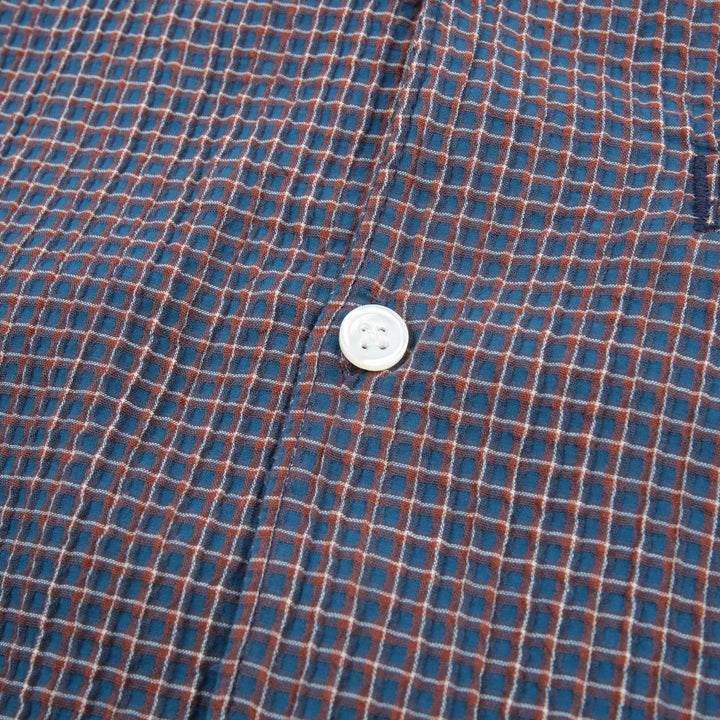 Freenote Cloth Cayucos Seersucker - Blue Plaid