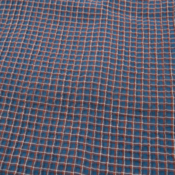 Freenote Cloth Cayucos Seersucker - Blue Plaid