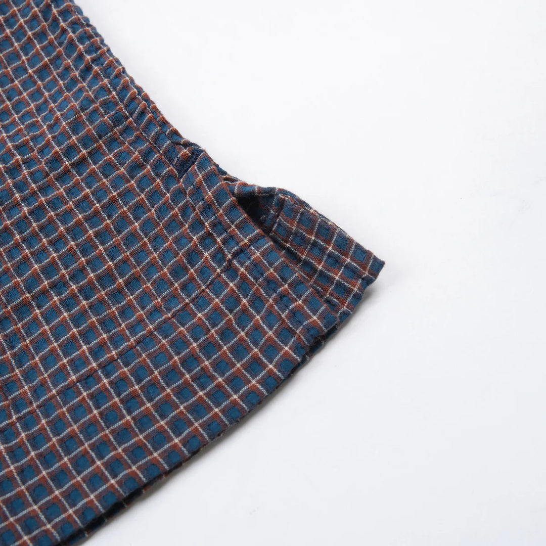 Freenote Cloth Cayucos Seersucker - Blue Plaid