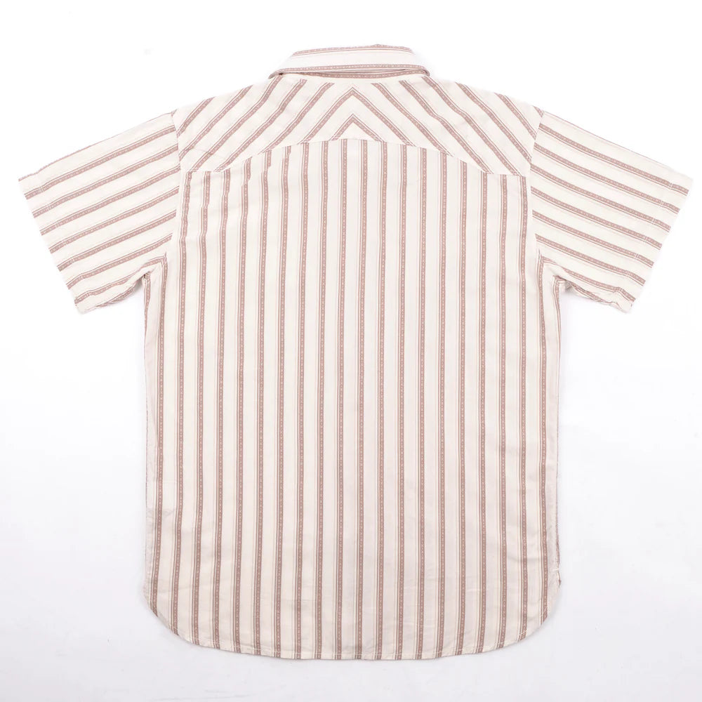 Freenote Cloth Calico Short Sleeve - Brown Stripe