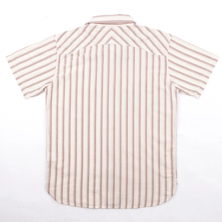 Freenote Cloth Calico Short Sleeve - Brown Stripe