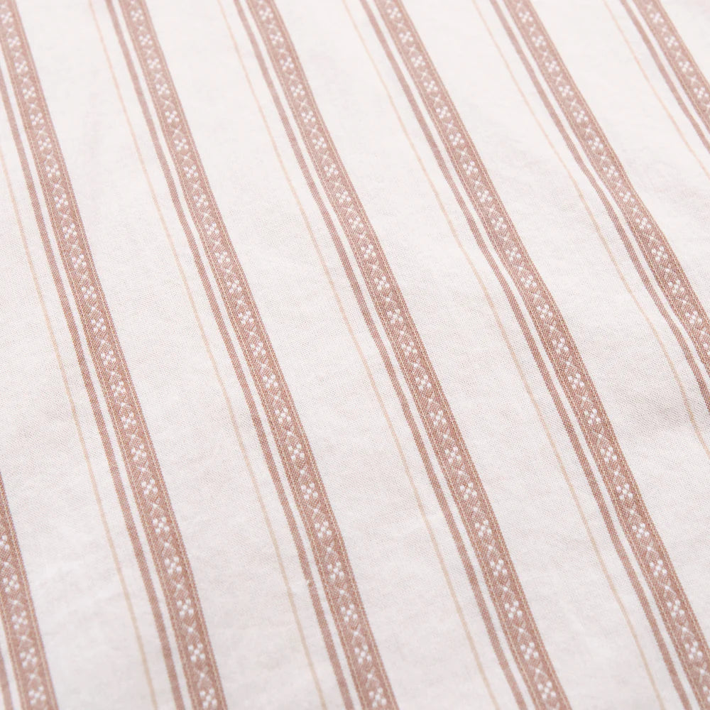 Freenote Cloth Calico Short Sleeve - Brown Stripe