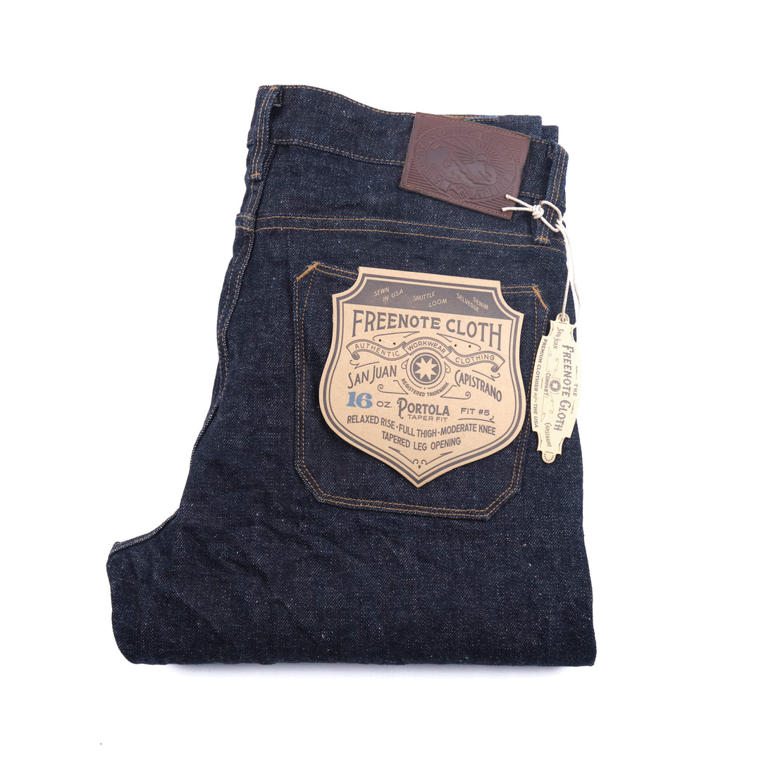 Freenote Cloth x Berkeley Supply 16oz Portola - Rinsed Denim