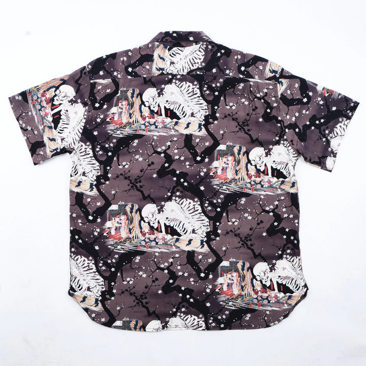 Freenote Cloth Hawaiian - Charcoal Skeleton