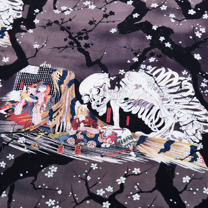 Freenote Cloth Hawaiian - Charcoal Skeleton