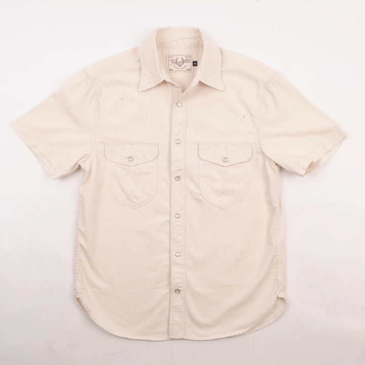 Freenote Cloth Bodie Short Sleeve - Natural Herringbone
