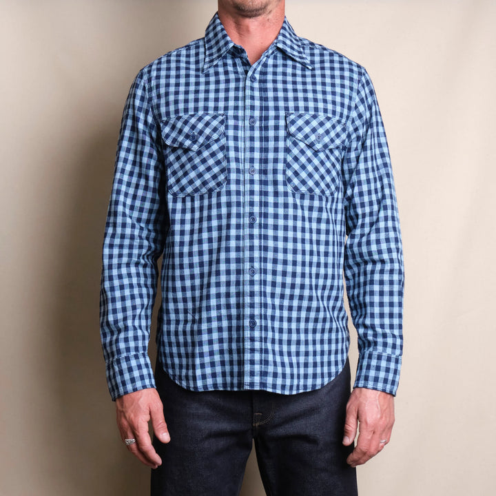 Freenote Cloth Wells - Indigo Gingham