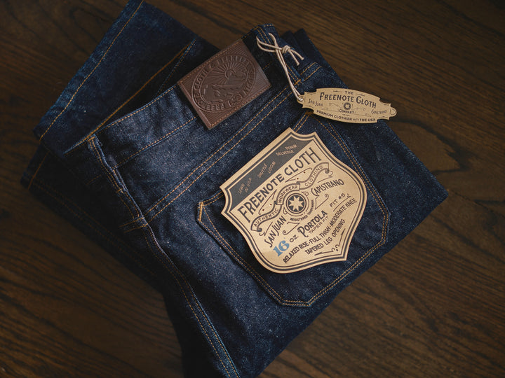 Freenote Cloth x Berkeley Supply 16oz Portola - Rinsed Denim