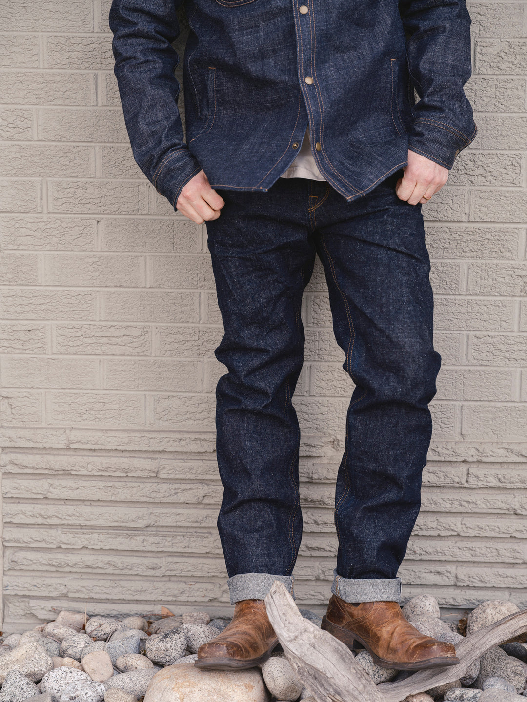 Freenote Cloth x Berkeley Supply 16oz Portola - Rinsed Denim
