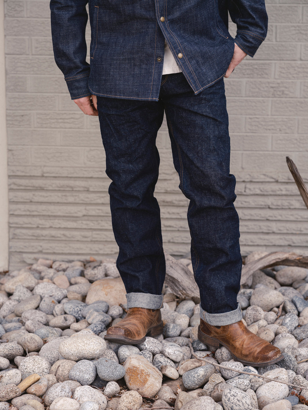 Freenote Cloth x Berkeley Supply 16oz Portola - Rinsed Denim