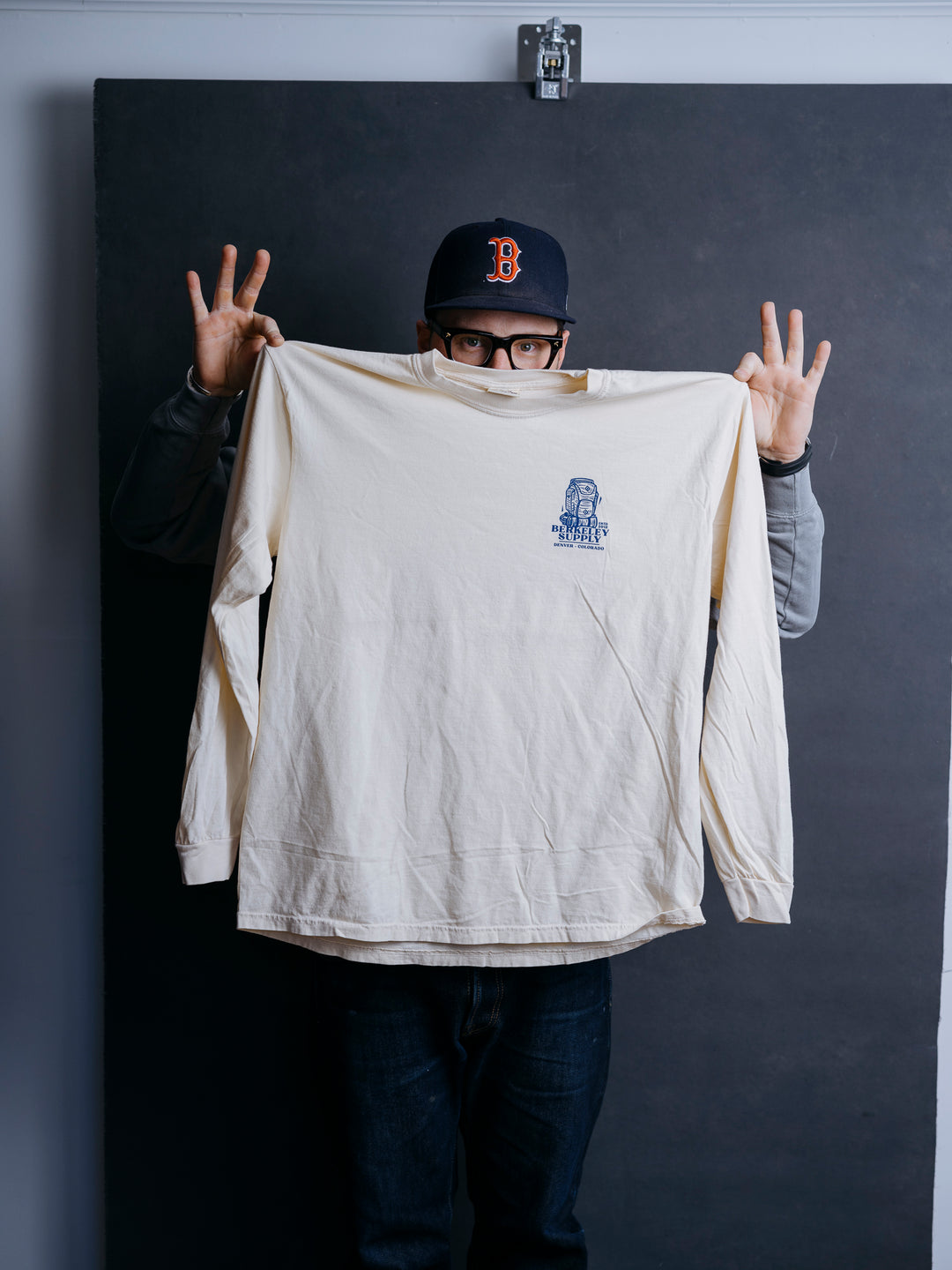 Berkeley Supply x John Fellows 11 Year Heavyweight Long Sleeve Tee - Ivory