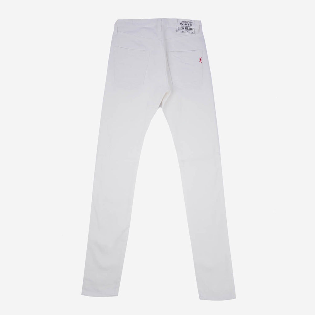 Iron Heart 13.5oz Denim Slim Tapered Cut Jeans - White