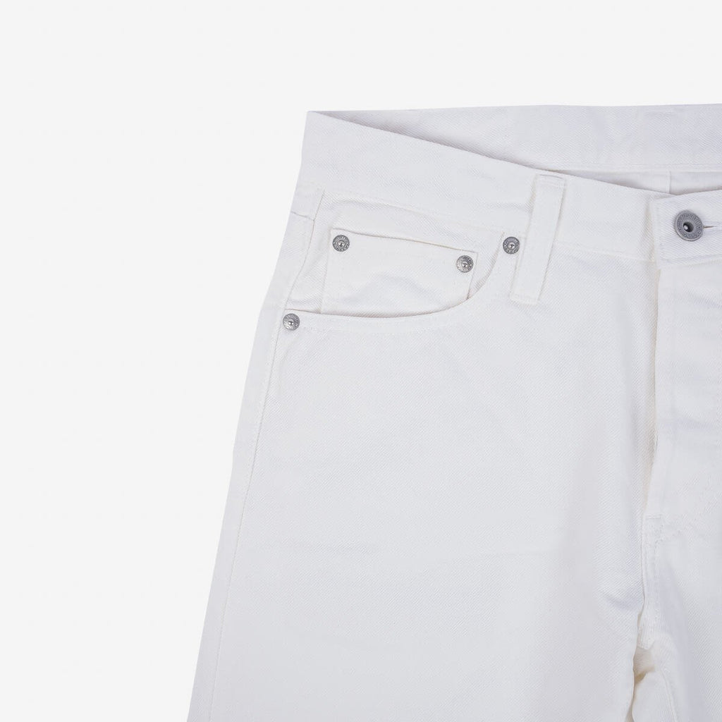 Iron Heart 13.5oz Denim Slim Tapered Cut Jeans - White