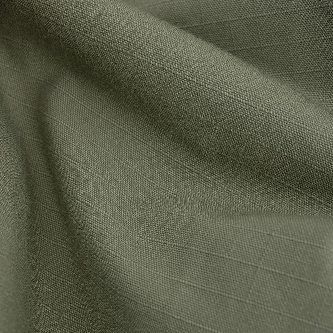 Iron Heart 8oz Ripstop Short Sleeved Mechanic Shirt - Military Green