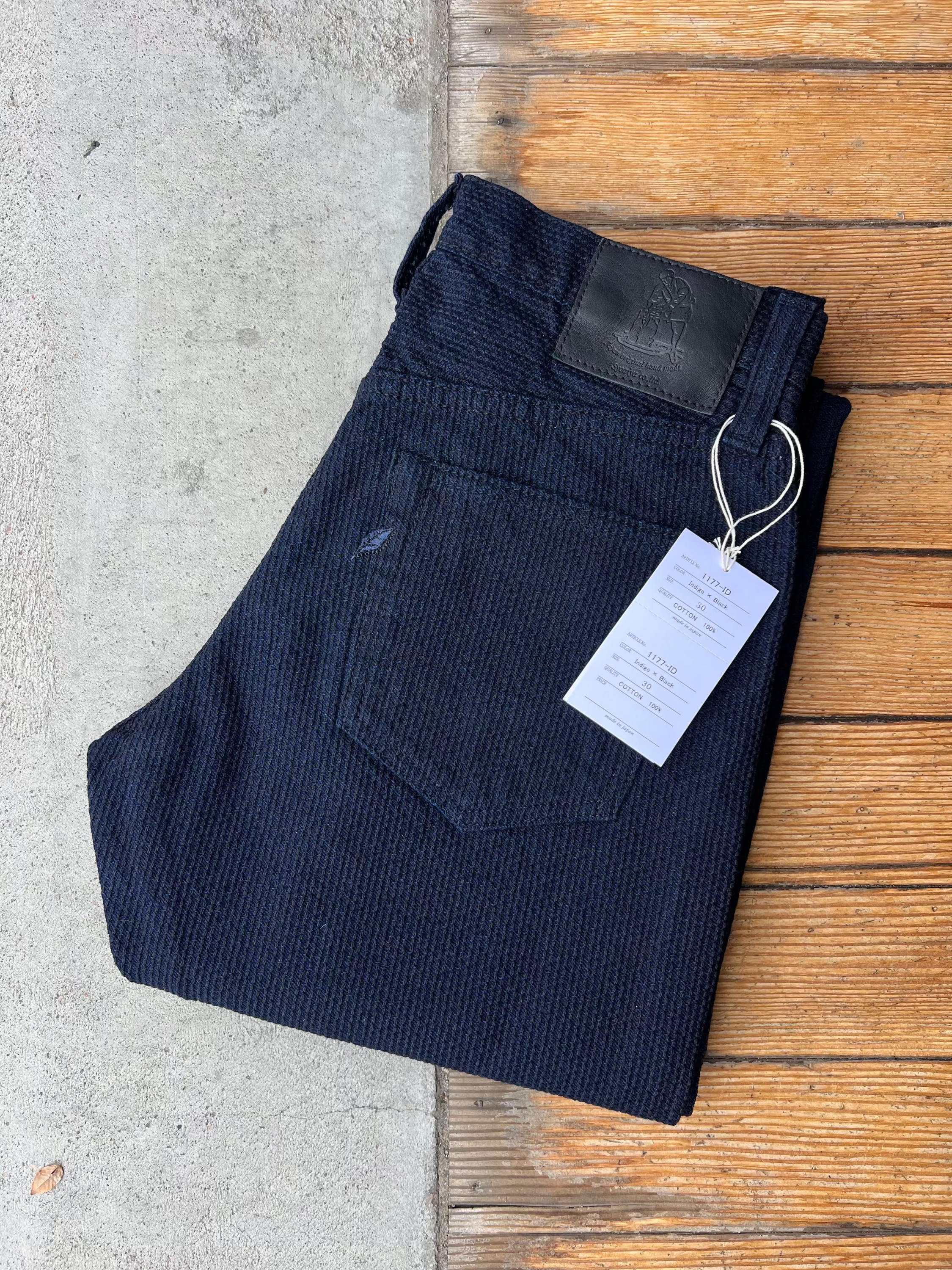 purestblue2059_Mページ Pure Blue Japan Woven Sashiko Relaxed Tapered Pant - Indigo x