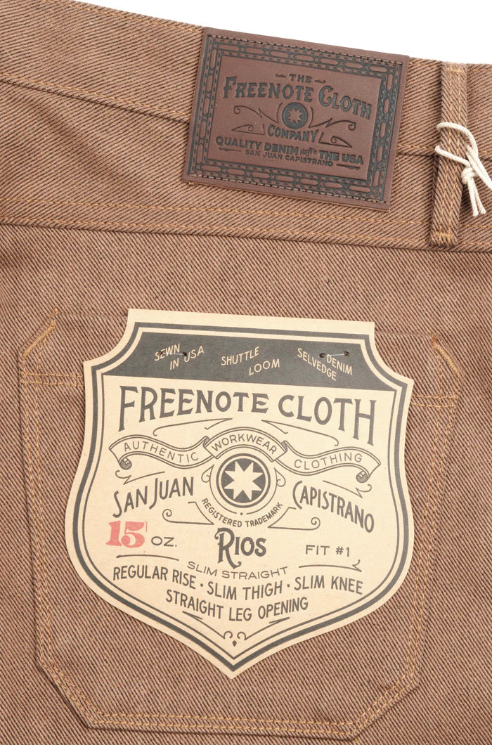 Freenote Cloth Rios 15 Ounce - Brown Denim