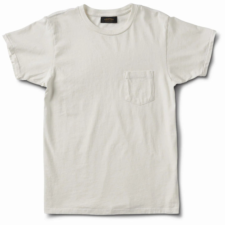 Schaeffer’s Garment Hotel Ringspun 40's Pocket Tee - Off White