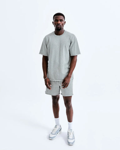 Reigning Champ Lightweight Terry Cut-off T-shirt in Vintage Heather Grey