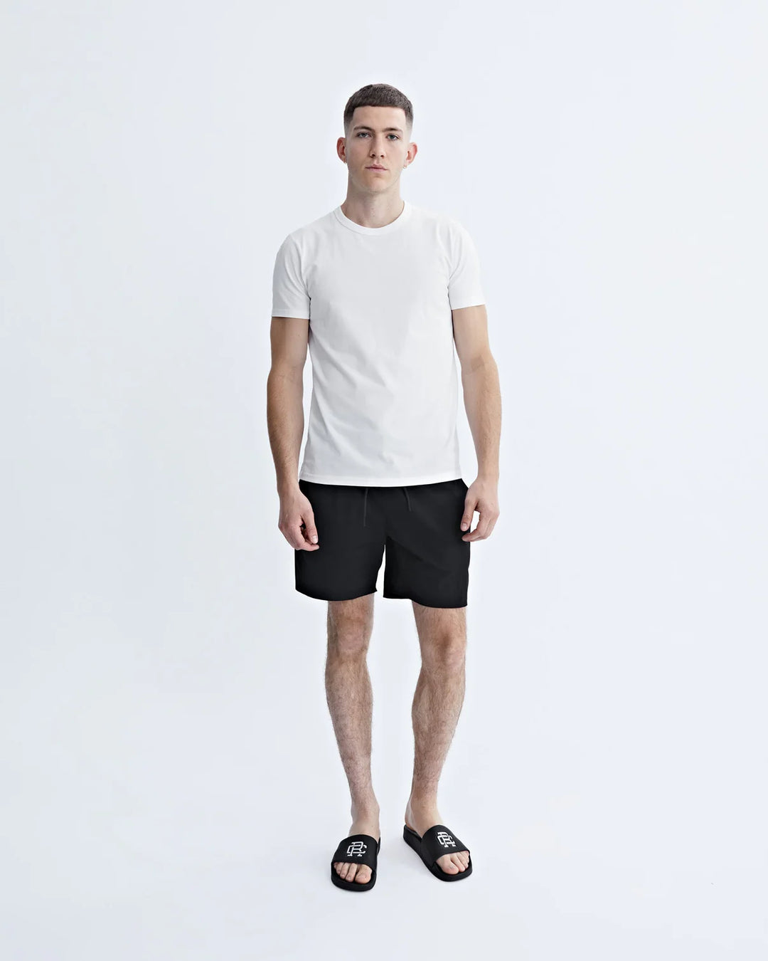 Reigning Champ High Gauge Swim short 6" - Black