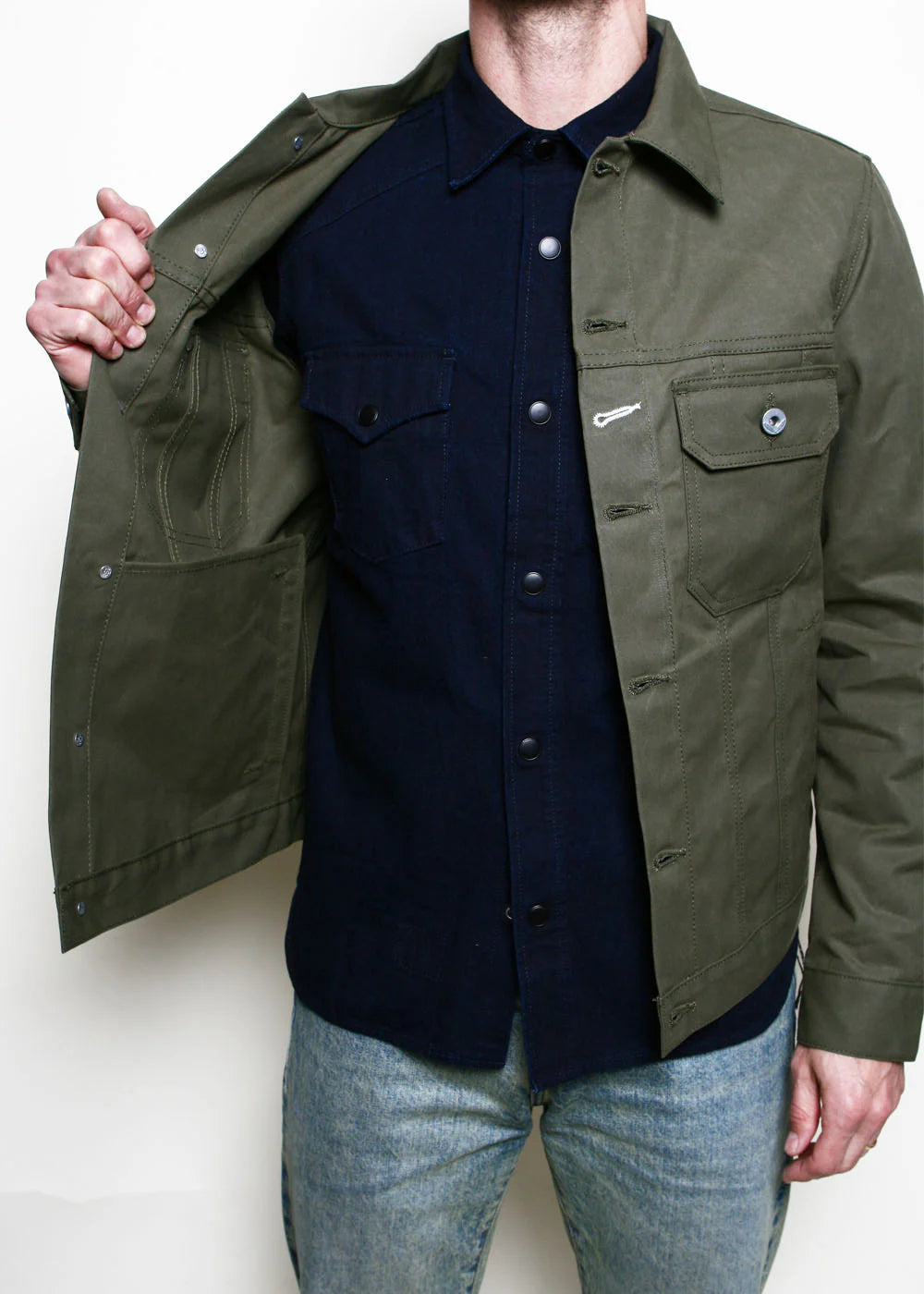 Rogue Territory Cruiser Jacket Dry Wax Canvas - Olive