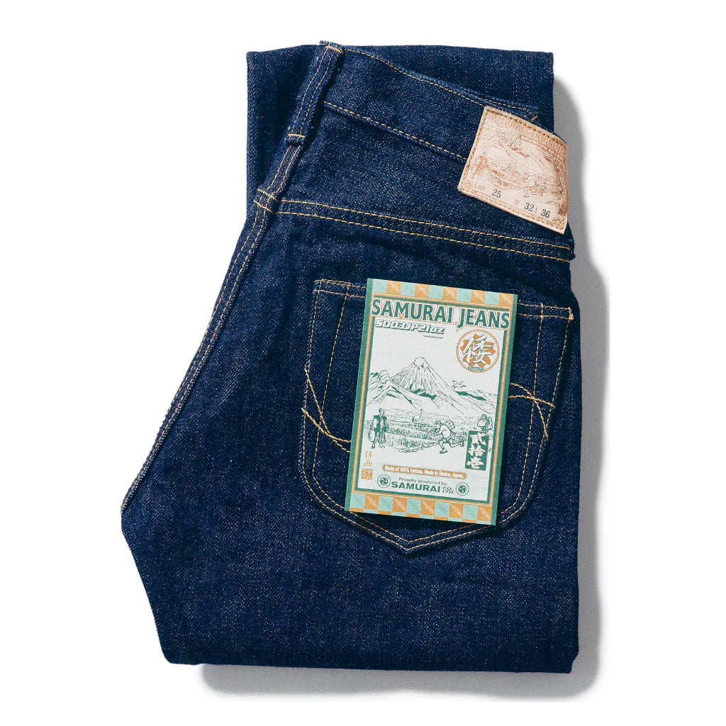 Samurai Yamato Slim Straight - S003JP 21oz jeans Indigo – Berkeley Samurai Yamato Slim Straight - S003JP 21oz jeans Indigo – Berkeley