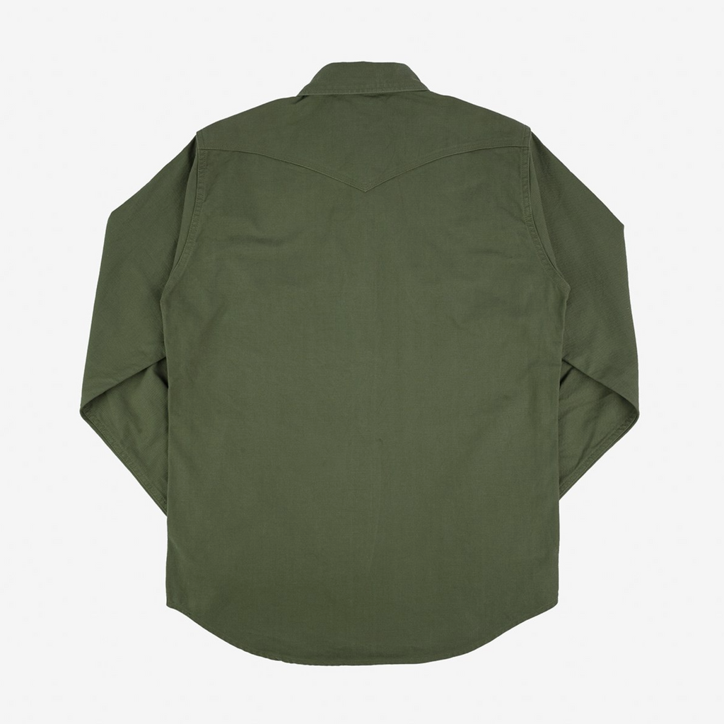 Iron Heart - 9oz Military Serge CPO Shirt - Olive IHSH-381-OLV