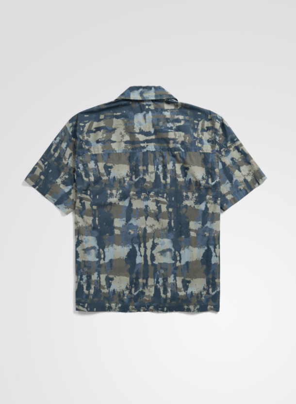 Norse Projects Mads Relaxed Print Shirt - Steel Blue