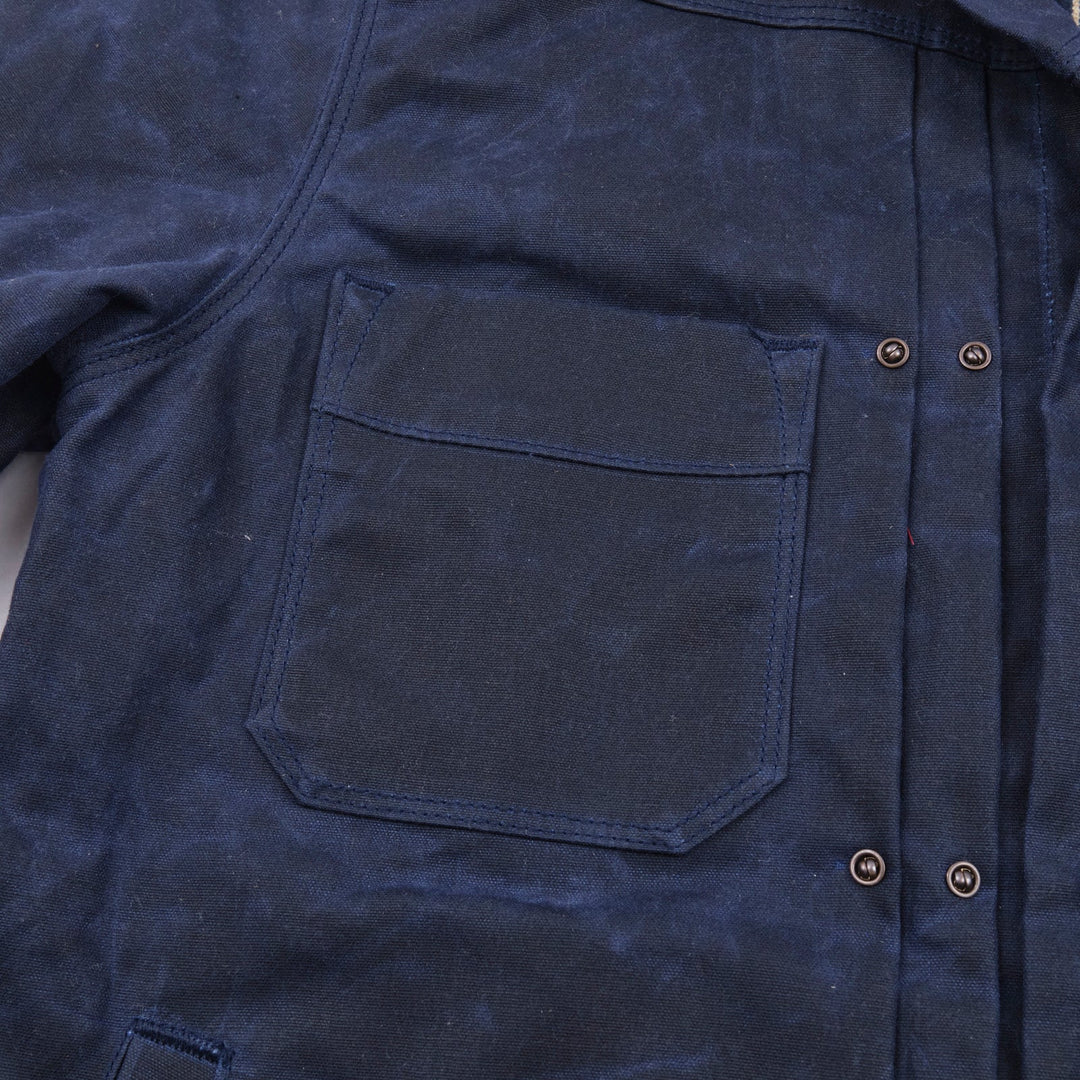 Freenote Cloth Riders Jacket Waxed Canvas - Navy