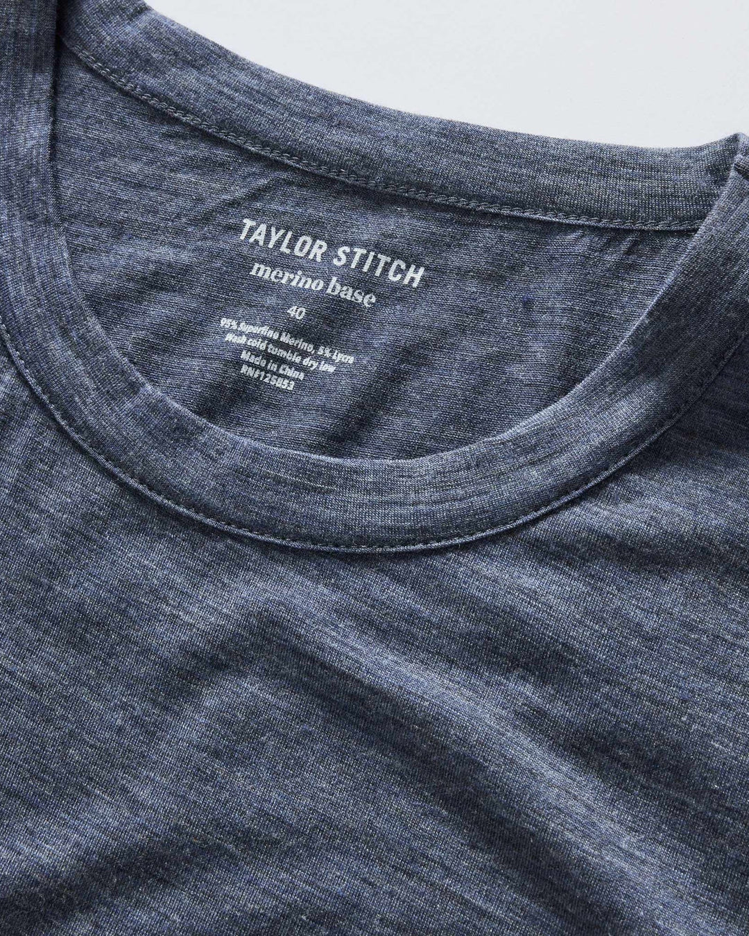 Taylor Stitch - The Merino Tee in Heather Navy
