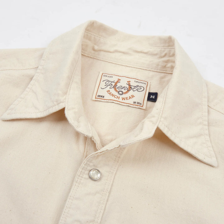 Freenote Cloth Bodie Short Sleeve - Natural Herringbone