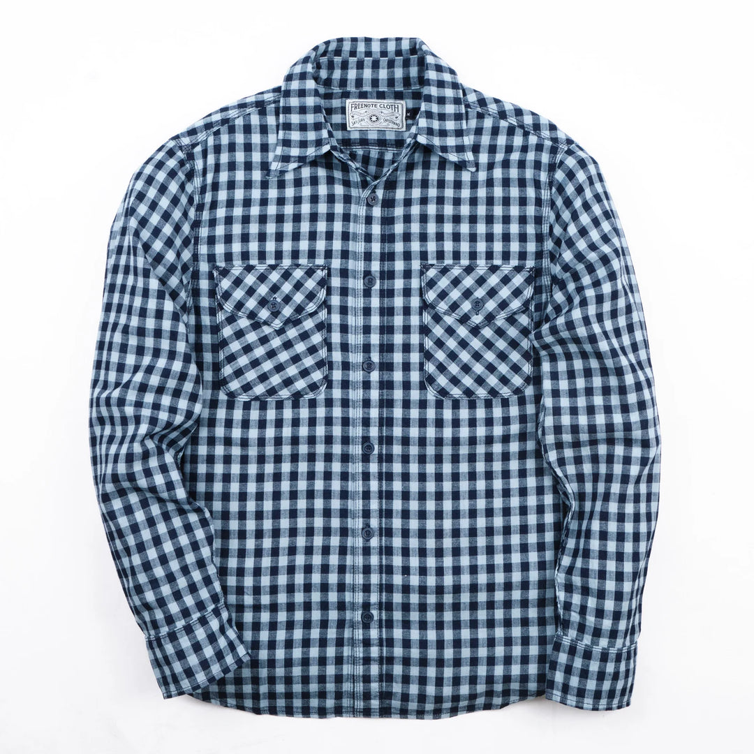 Freenote Cloth Wells - Indigo Gingham