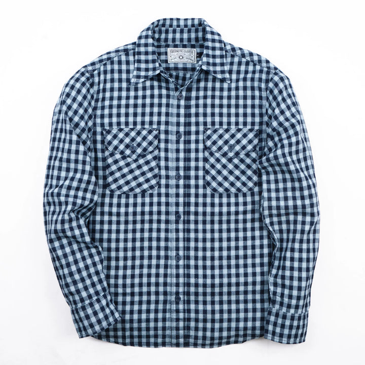 Freenote Cloth Wells - Indigo Gingham