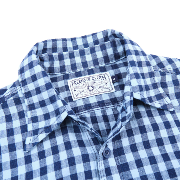 Freenote Cloth Wells - Indigo Gingham