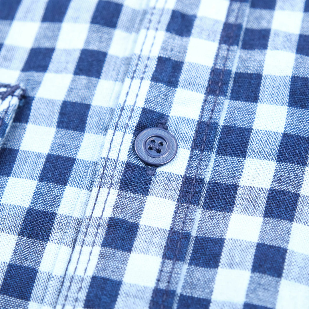 Freenote Cloth Wells - Indigo Gingham