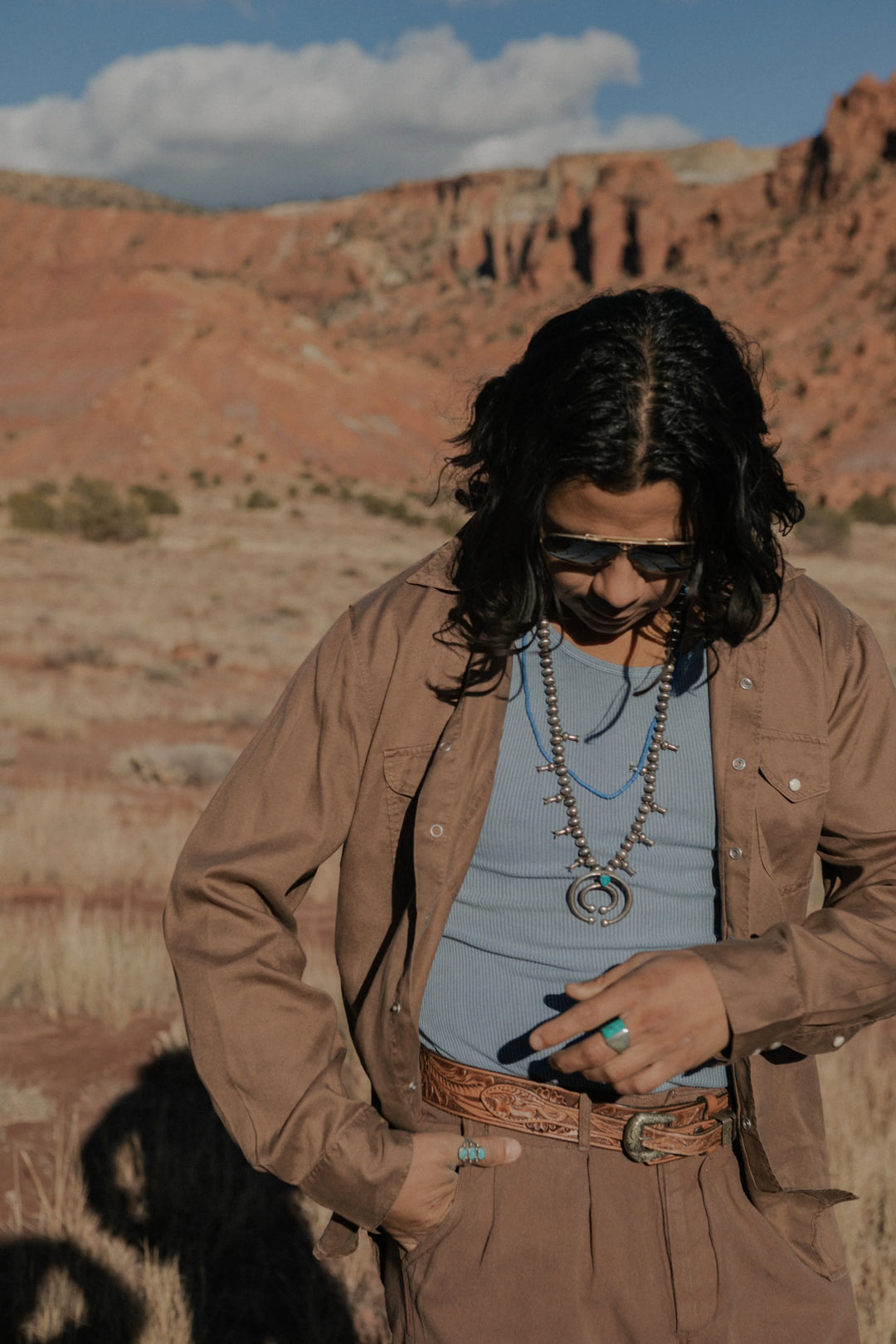 Wythe Tubular Cotton Ribbed Tank Top - Indigo