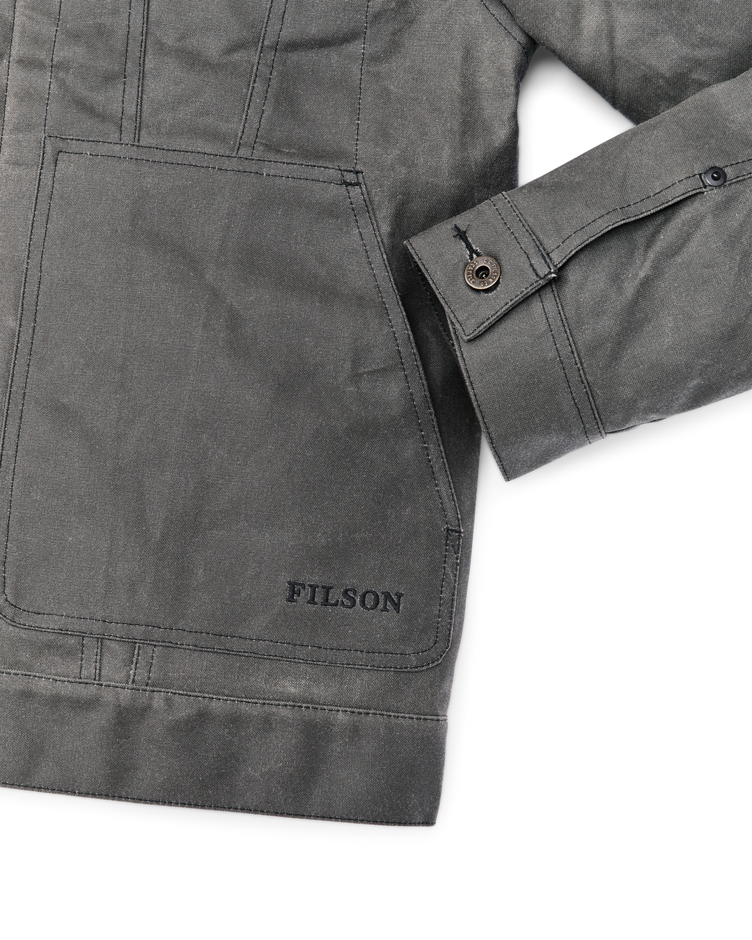 Filson Tin Cloth Short Lined Cruiser Jacket - Caster Grey