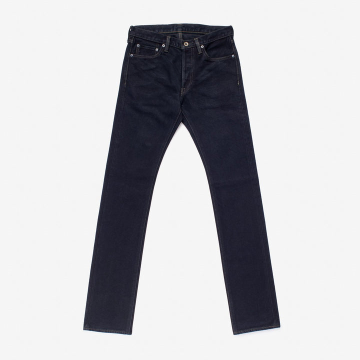 Iron Heart 555 21oz Selvedge Denim Super Slim Cut Jeans - Indigo Overdyed Black