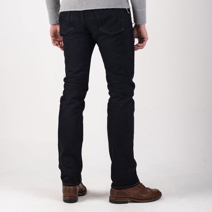 Iron Heart 555 21oz Selvedge Denim Super Slim Cut Jeans - Indigo Overdyed Black