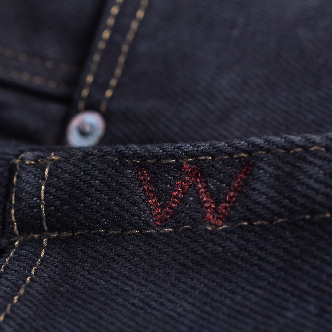 Iron Heart 555 21oz Selvedge Denim Super Slim Cut Jeans - Indigo Overdyed Black