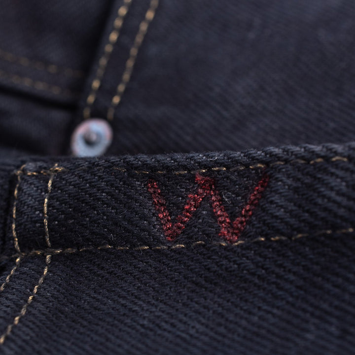 Iron Heart 555 21oz Selvedge Denim Super Slim Cut Jeans - Indigo Overdyed Black