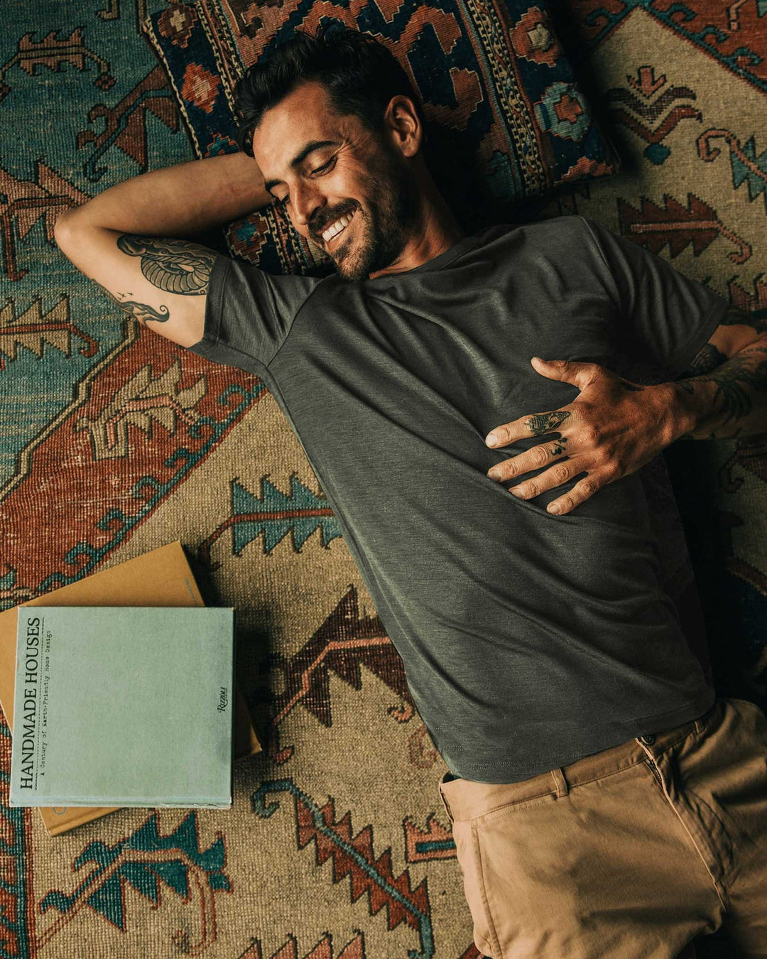 Taylor Stitch - The Merino Tee in Heather Army