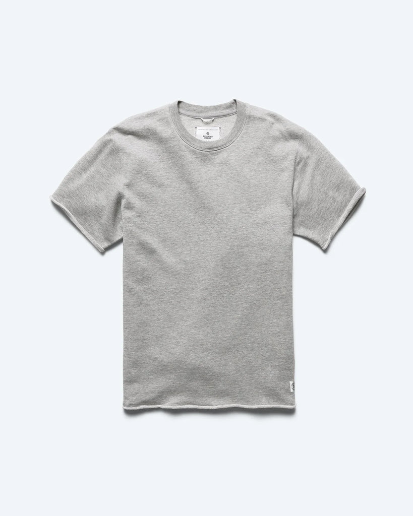 Reigning Champ Lightweight Terry Cut-off T-shirt in Vintage Heather Grey