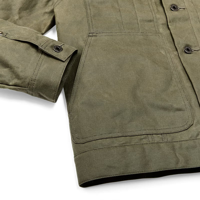 Filson Tin Cloth Short Lined Cruiser Jacket - Military Green