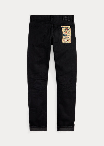 RRL Slim Fit Black Selvedge Jean
