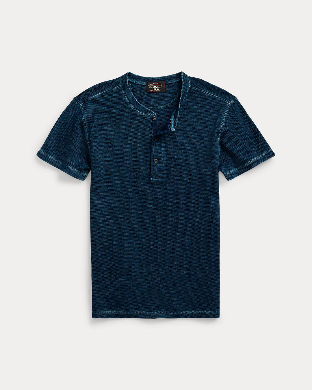 RRL Waffle-Knit Short-Sleeve Henley Shirt