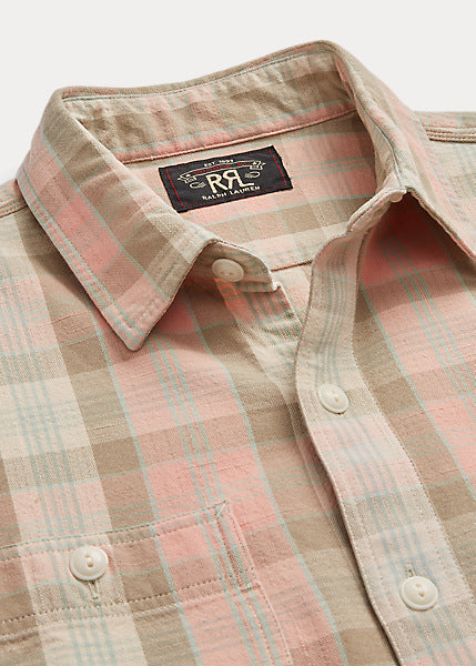 RRL Plaid Woven Workshirt - Pink Multi – Berkeley Supply