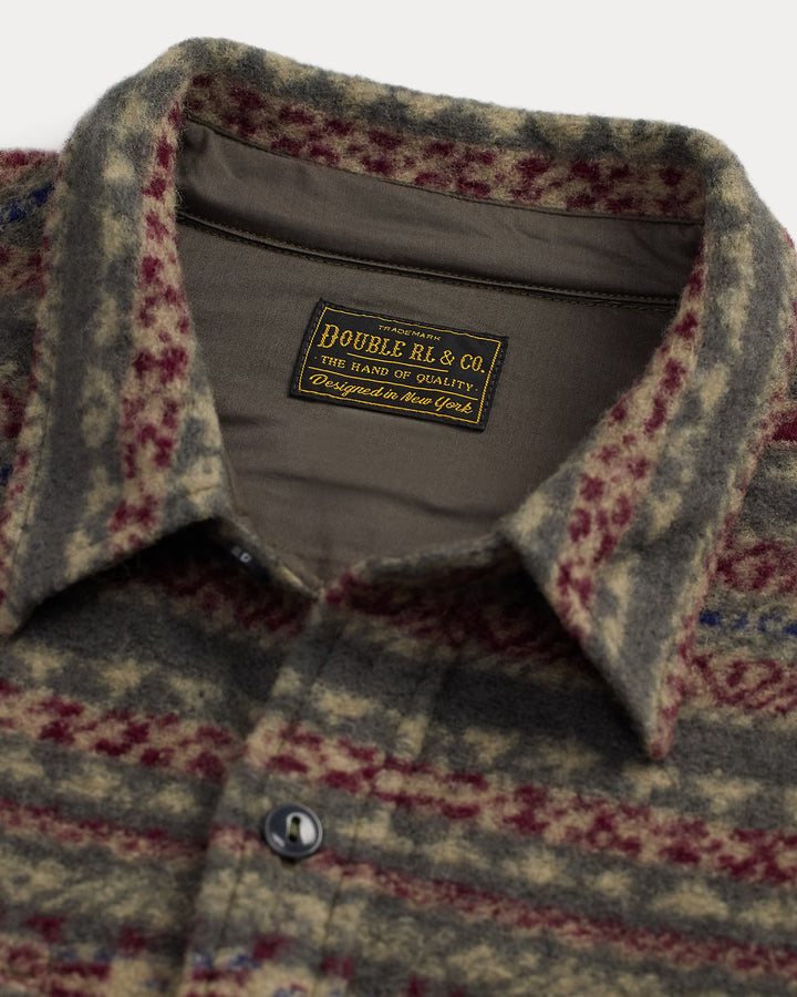 RRL Fair Isle Wool-Blend Workshirt - Red/multi