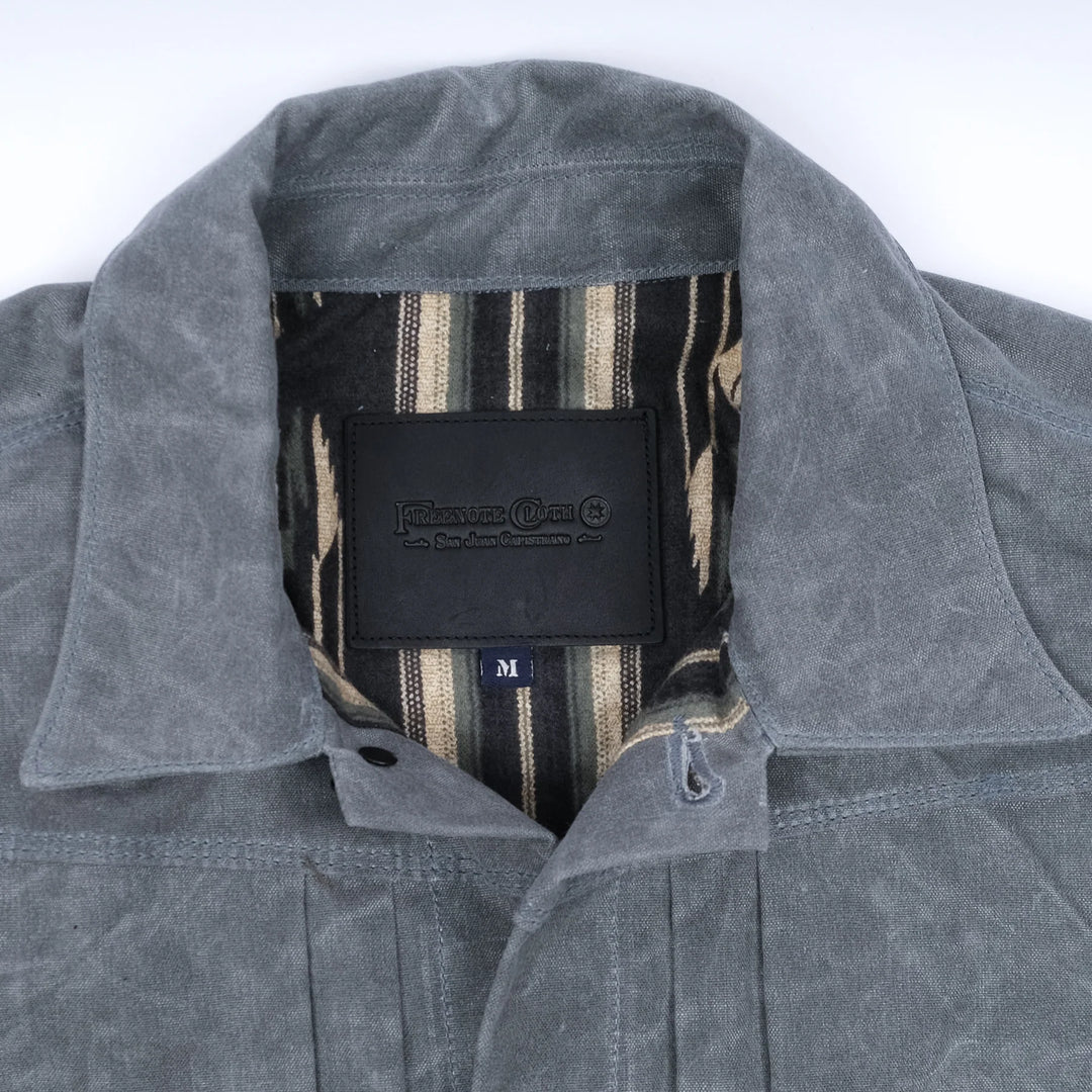 Freenote Cloth Riders Jacket Waxed Canvas - Charcoal